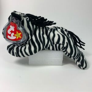 Ty Beanie Baby Ziggy the Zebra safari wild animal plush toy/VTG NWT